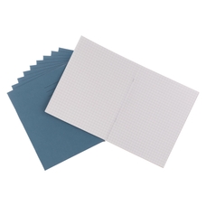 9x7" Exercise Book 80 Page, 7mm Squared, Light Blue - Pack of 100