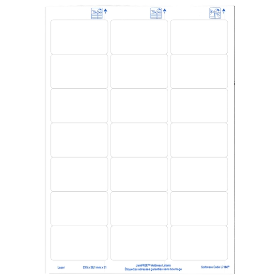 HC314905 - White Avery Quick-Dry Labels - 21 Labels, 63.5 x ...