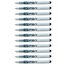 PILOT V4 Disposable Fountain Pens - Black - Pack of 12