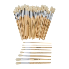 Classmates Short Round Paint Brushes - Assorted - Pack of 100