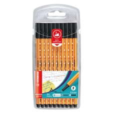 STABILO Point 88 Fineliner Pen - Black - Pack of 10