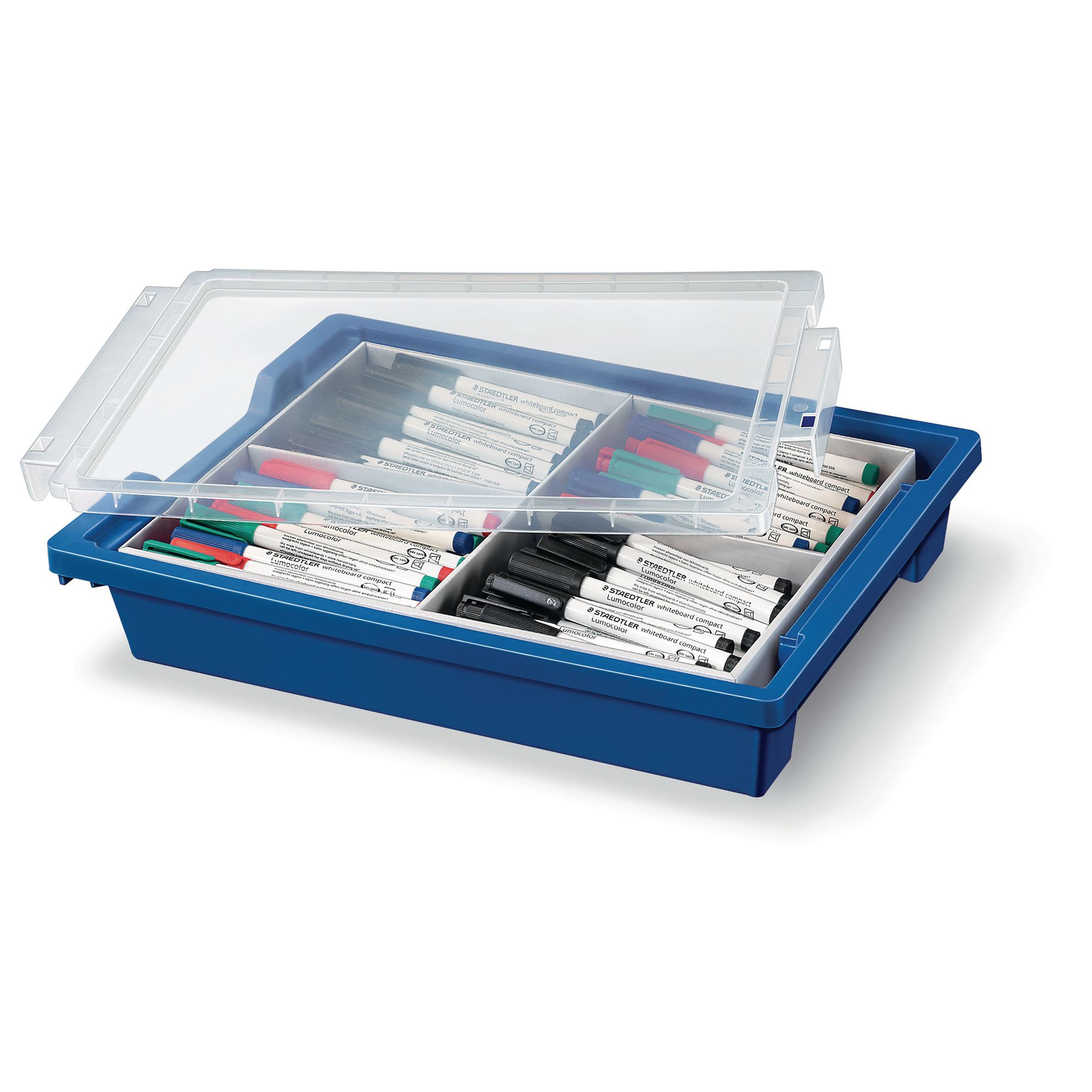 STAEDTLER Whiteboard Marker - Assorted - Bullet Tip - Pack of 144 - FREE CARRY TRAY WITH LID