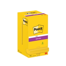 Post-it Super Sticky Notes - Canary Yellow - 76 x 76mm - Pack of 12