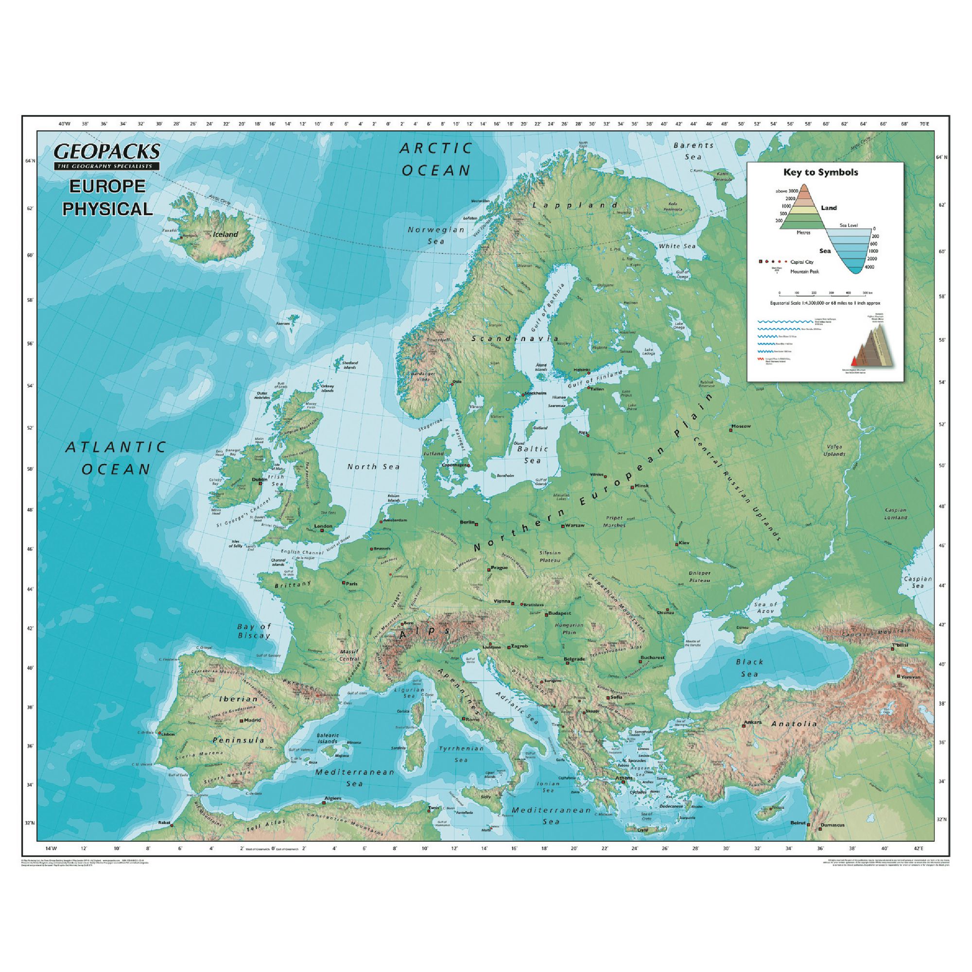 To Scale Map Of Europe - United States Map