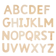 Plain Wood Letters Uppercase - Pack of 60
