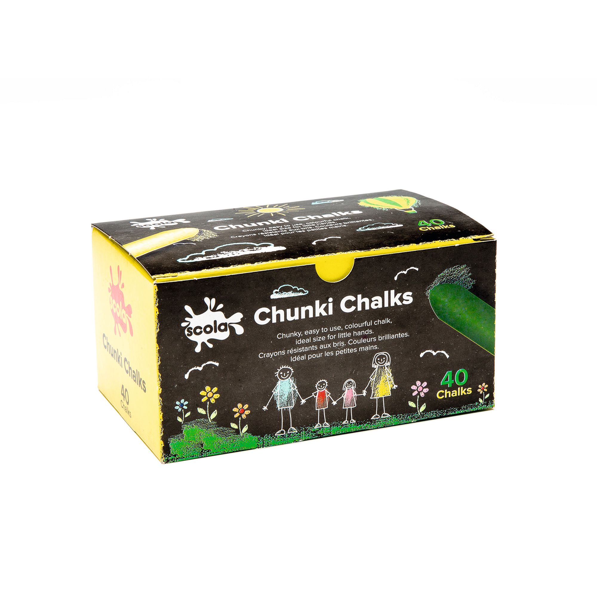 Scola+Chunki+Chalk+-+Assorted+-+Pack+of+40