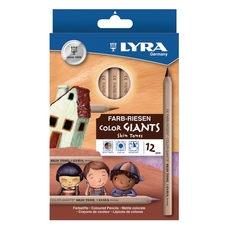 LYRA Color Giants Colouring Pencils - Skin Tones - Pack of 12