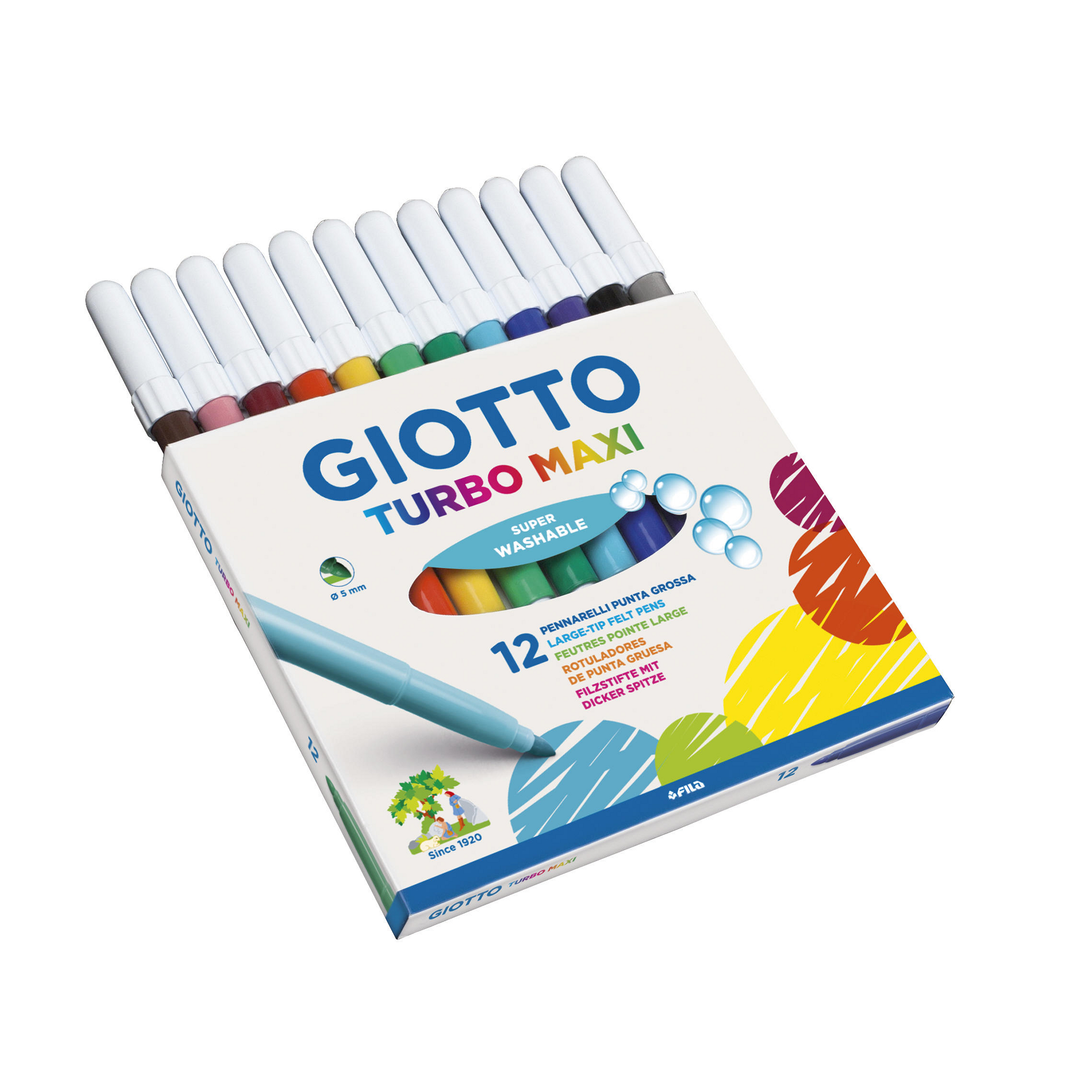 Giotto Turbo Maxi Colour Pens Pk12