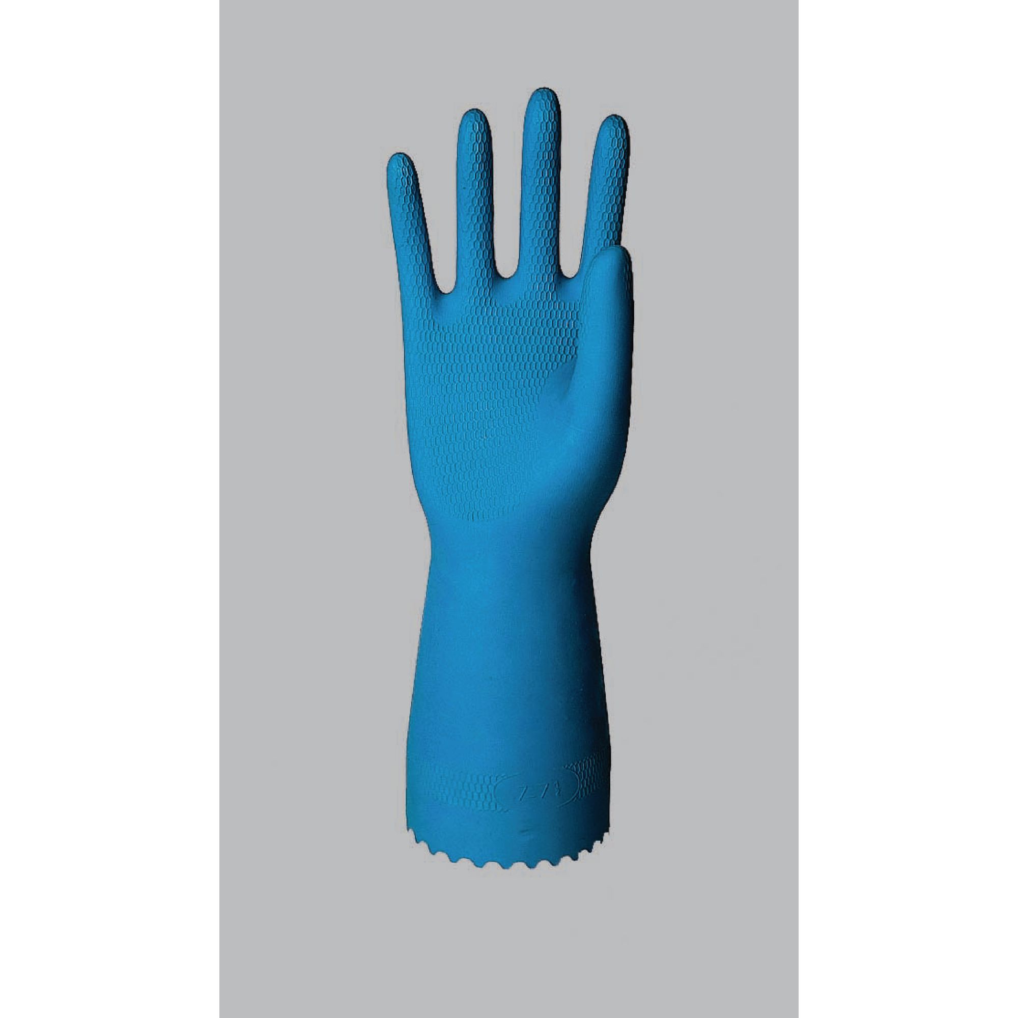 HE347327 Polyco Medium Blue General Purpose Rubber Gloves Pair Findel