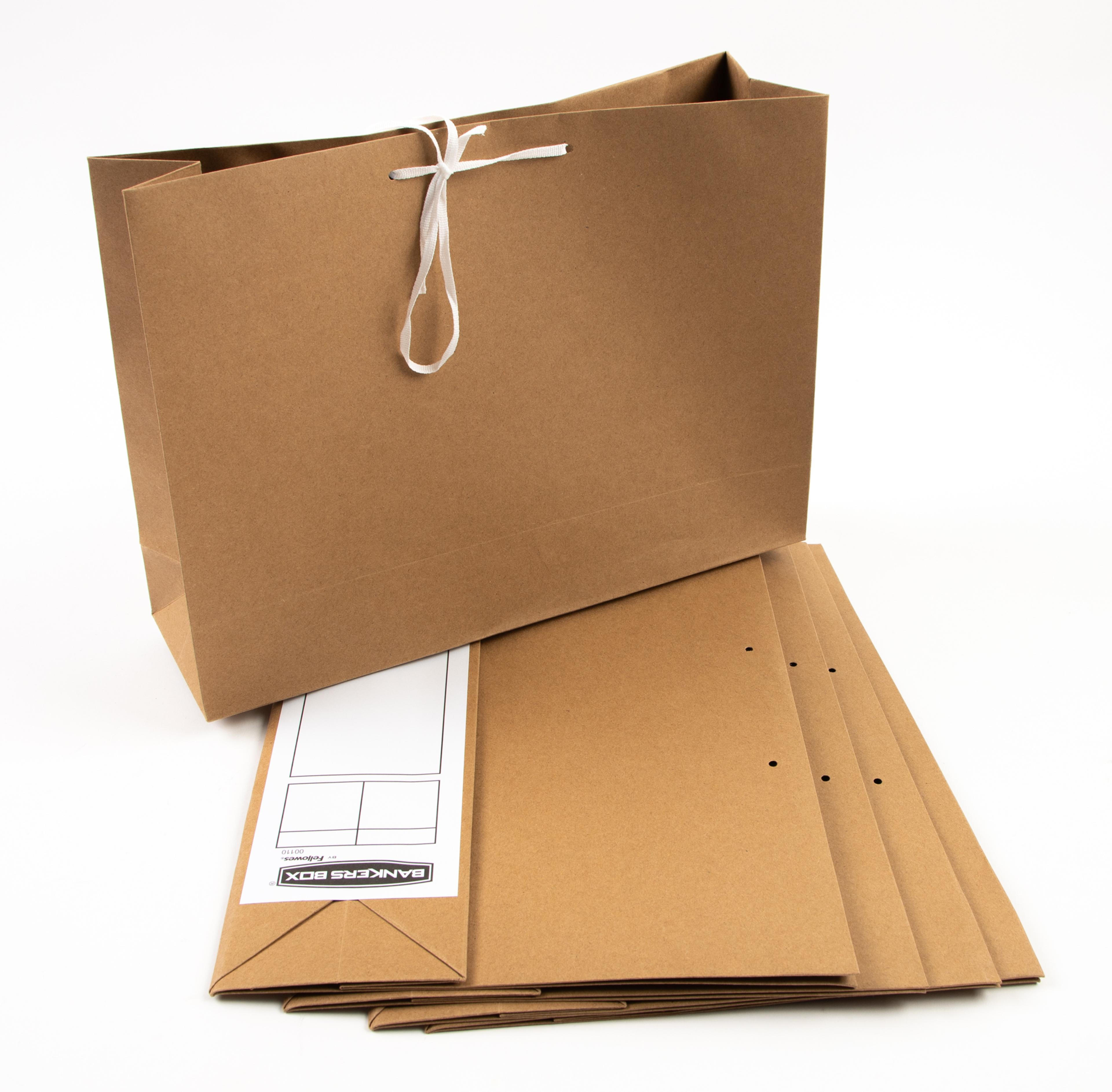 Fellowes Storage Bag - Brown/Green - Pack of 25