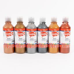 Classmates Ready Mixed Paint - Metallics - 300ml - Pack of 6