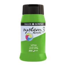 Daler Rowney System3 Acrylic Paint - 500ml - Leaf Green