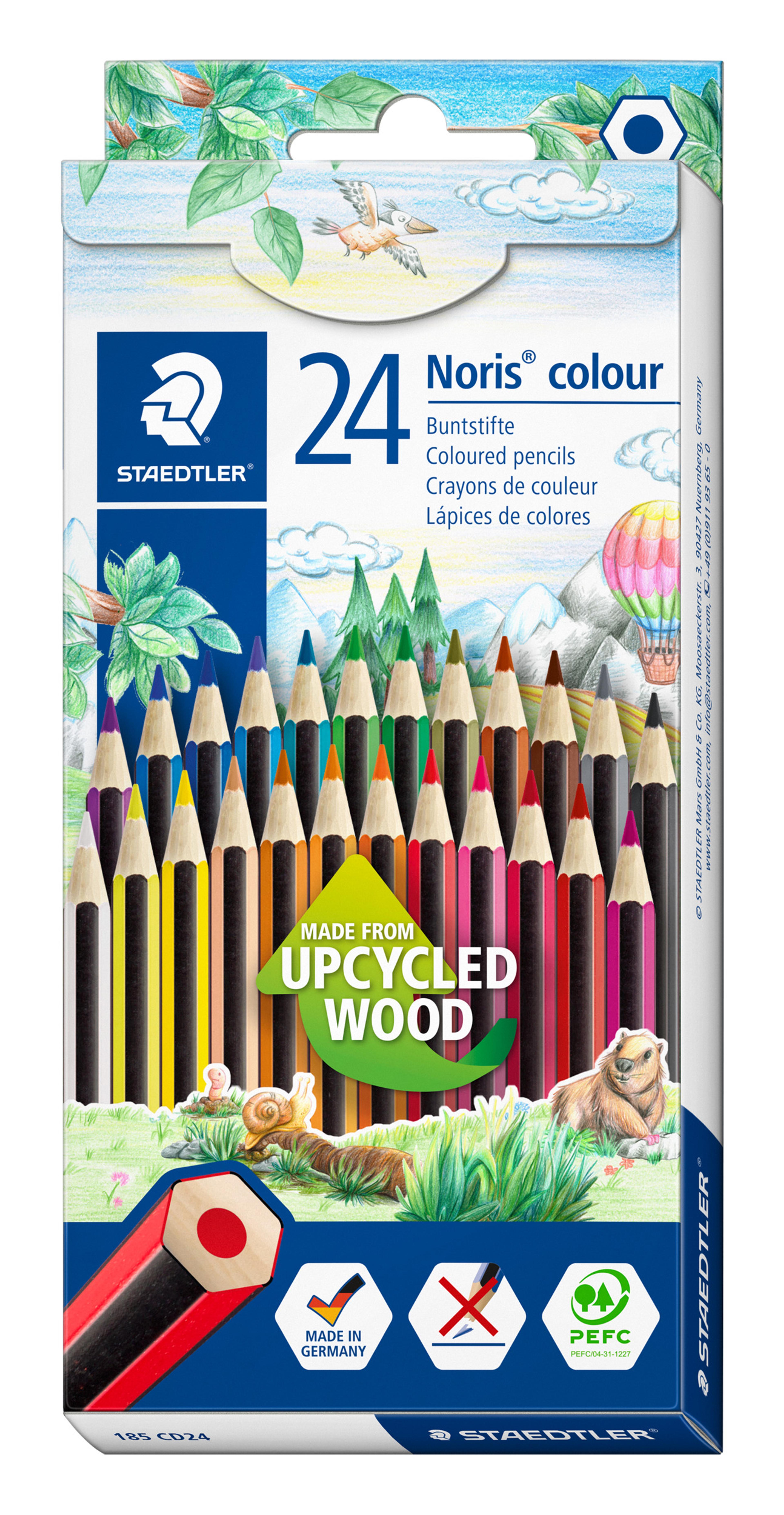 STAEDTLER Noris Colour 185 Colouring Pencils - Assorted - Pack of 24 