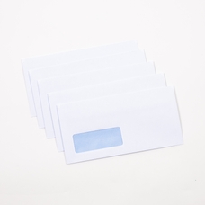 Classmates DL White Self Seal Wallet Envelopes - Window - Box of 1000