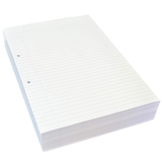 9" x 7" Exercise Paper, 8mm Ruled With Margin, 2 Hole Punched - 5 Reams