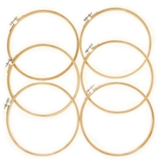 Wood Embroidery Hoops - Pack of 6
