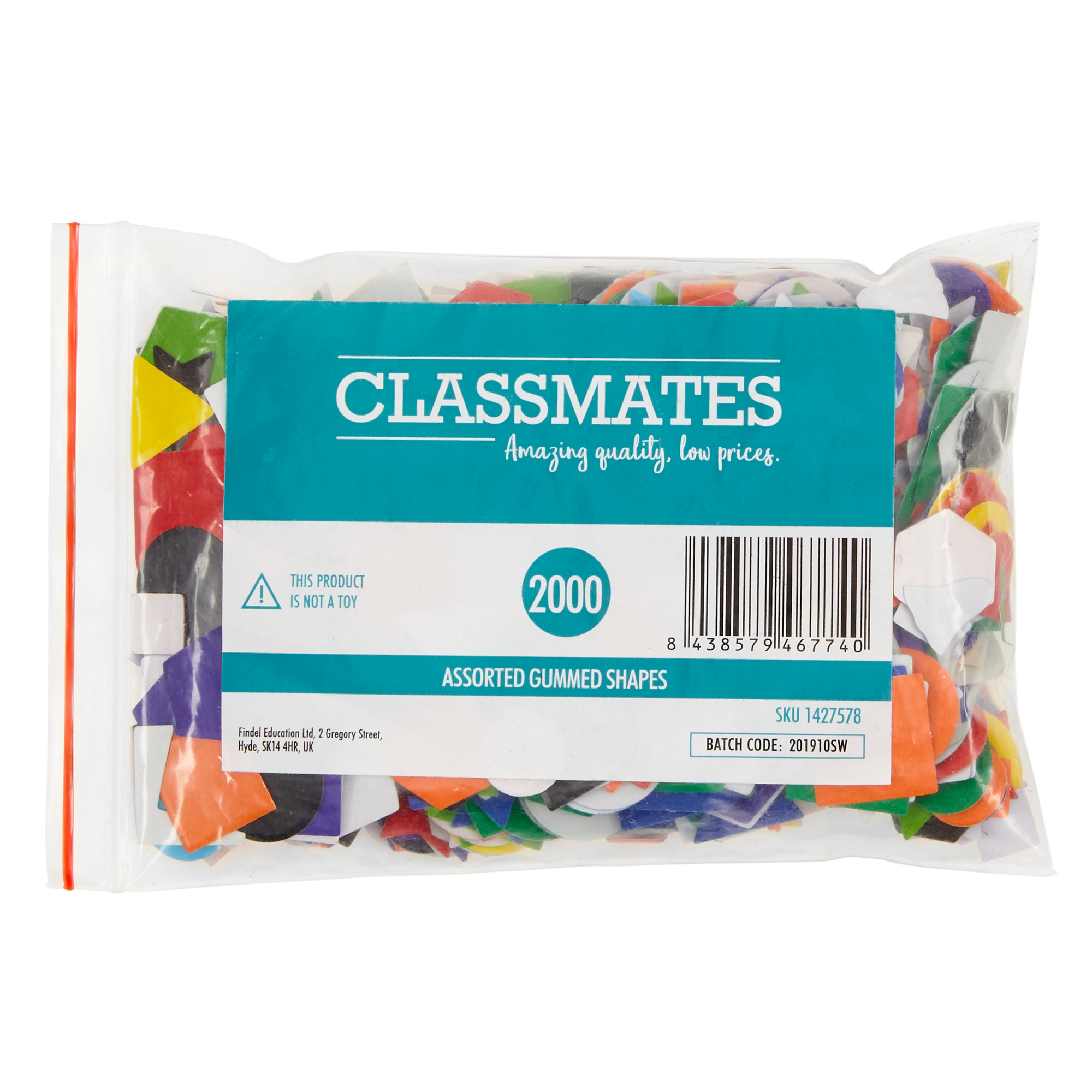 Assorted Gummed Shapes P2000