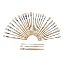 Classmates Short Flat Paint Brushes – Assorted Sizes - Pack of 30