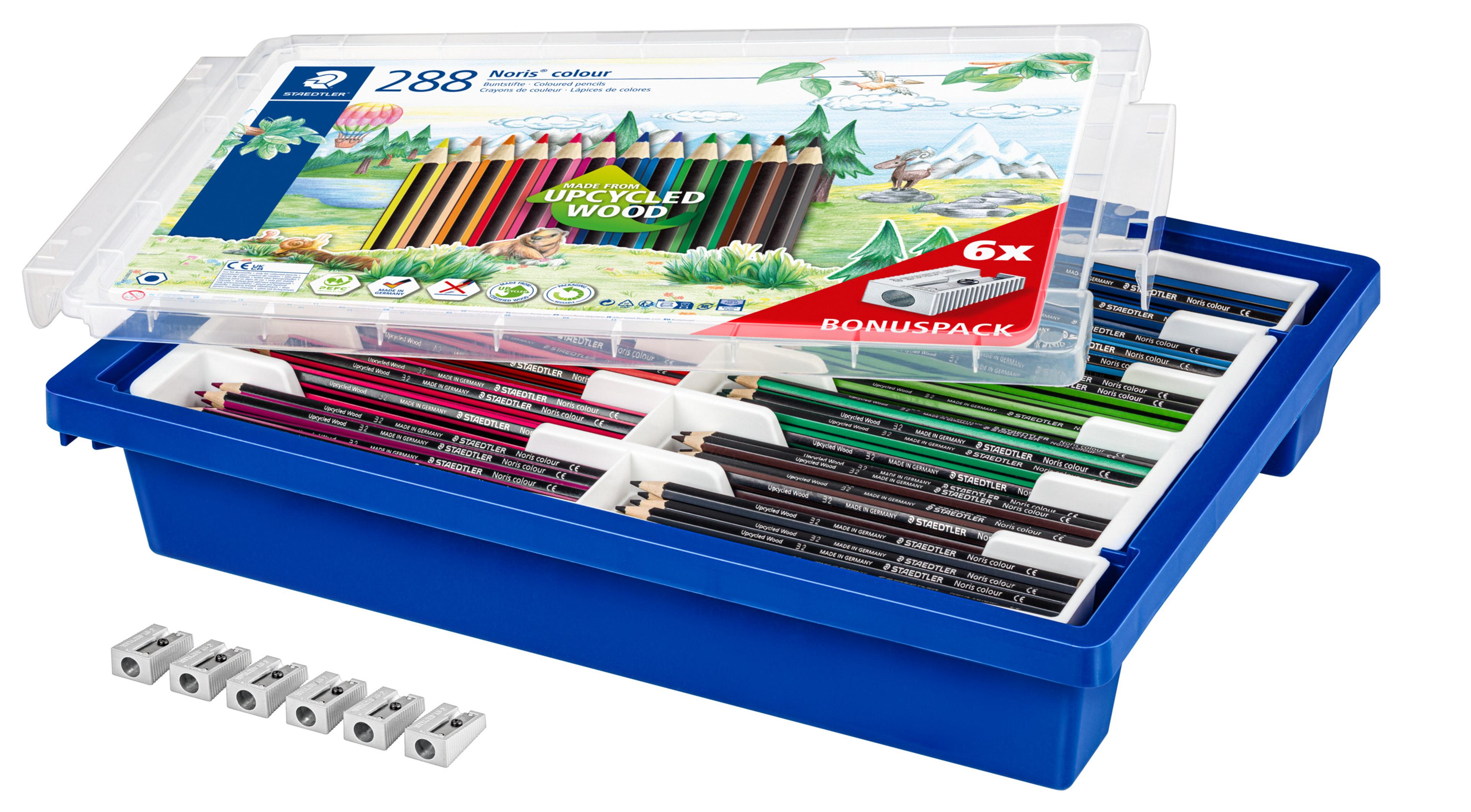 STAEDTLER Noris Club Pencil Classpack 288 - x6 FREE PENCIL SHARPENERS - Pack of 288
