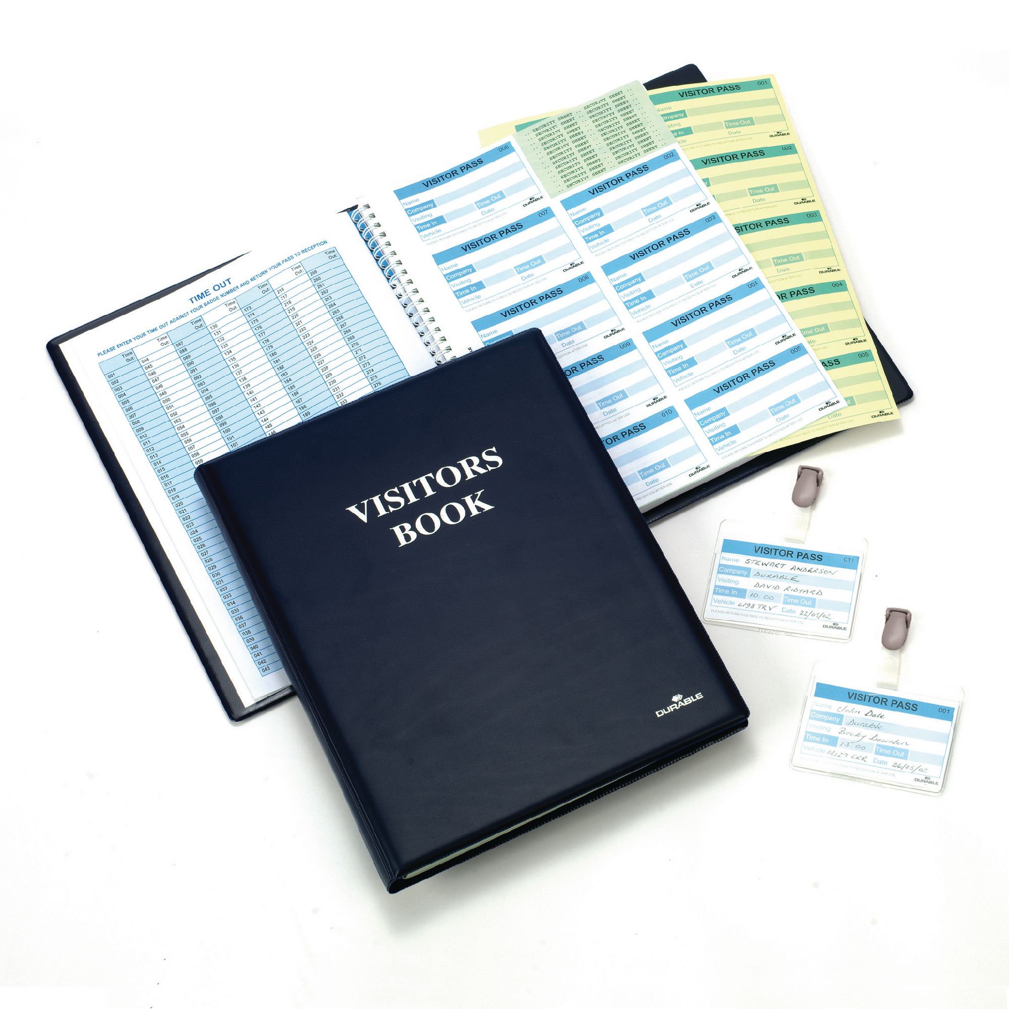 bookfactory® Libro de registro de visitantes/registro de visitantes/Visitor Book  de inicio Smyth cosido Hardbound color azul  120 páginas 8 7/8 x 7 
