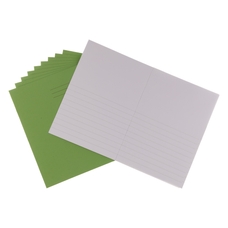 A4 Exercise Book 64 Page, Top Half Plain / Bottom 15mm Ruled, Light Green - Pack of 50