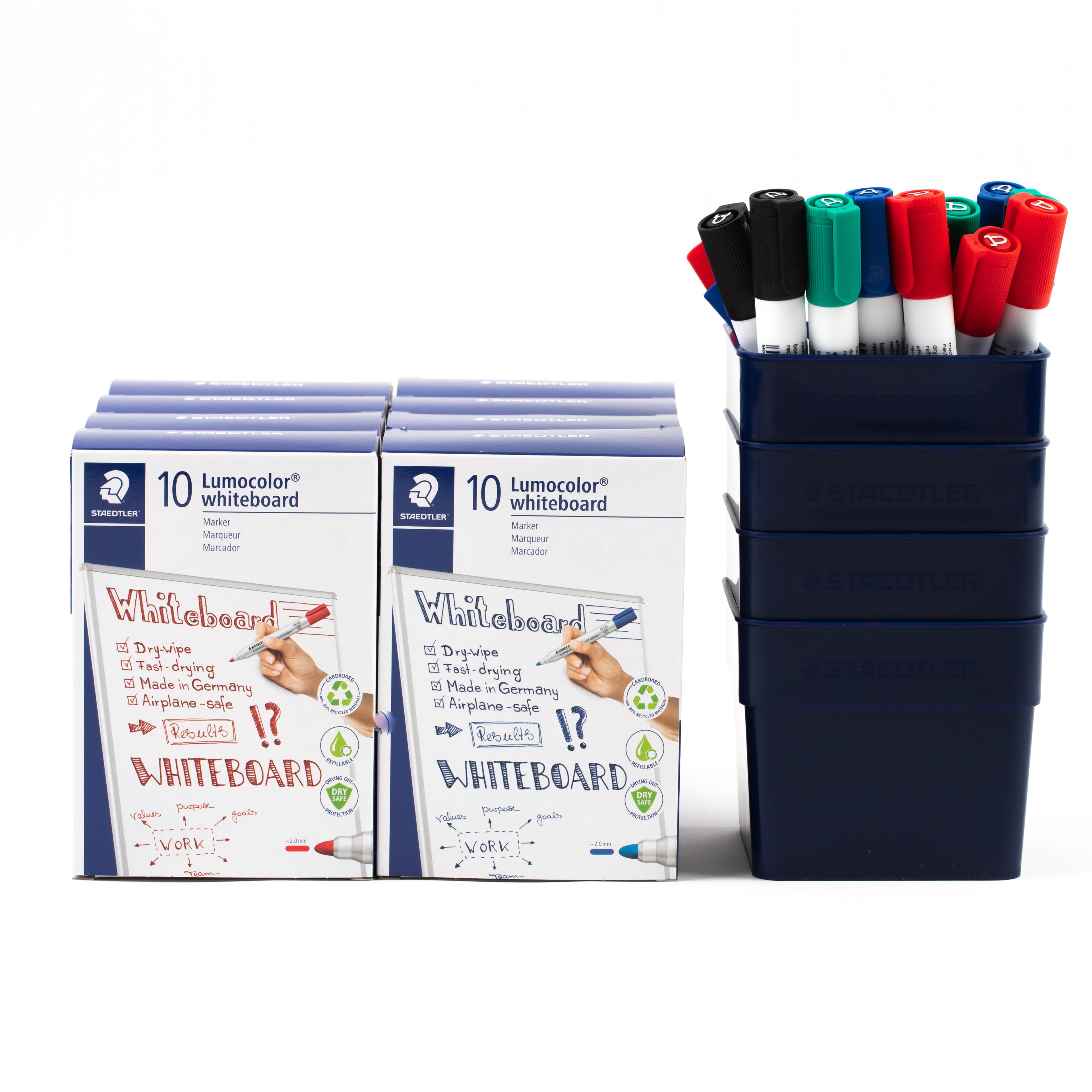 STAEDTLER Whiteboard Marker - Assorted - Bullet Tip - Pack of 80