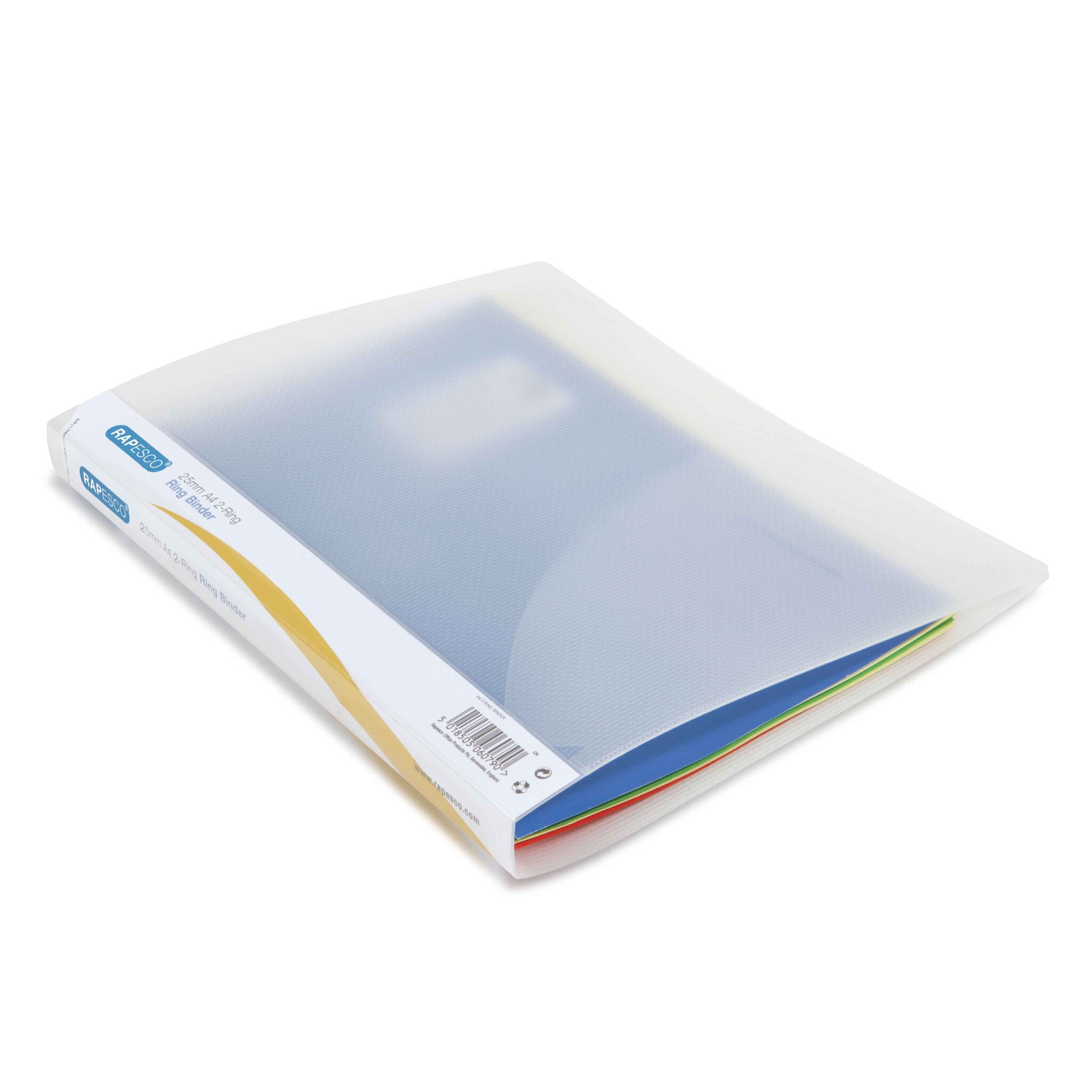 HE394530 - Rapesco 25mm 2-Ring Binder, A4 - Clear - Pack of 10 | Findel ...