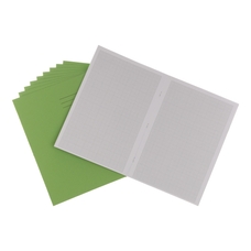 A4 Exercise Book 32 Page, 2,10,20mm Graph, Light Green - Pack of 100