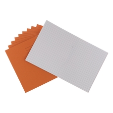 9x7" Exercise Book 80 Page, 10mm Squared, Orange - Pack of 100