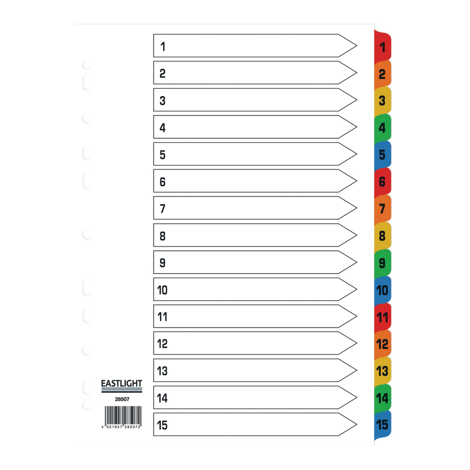 A4 Mylar Dividers 15 Part