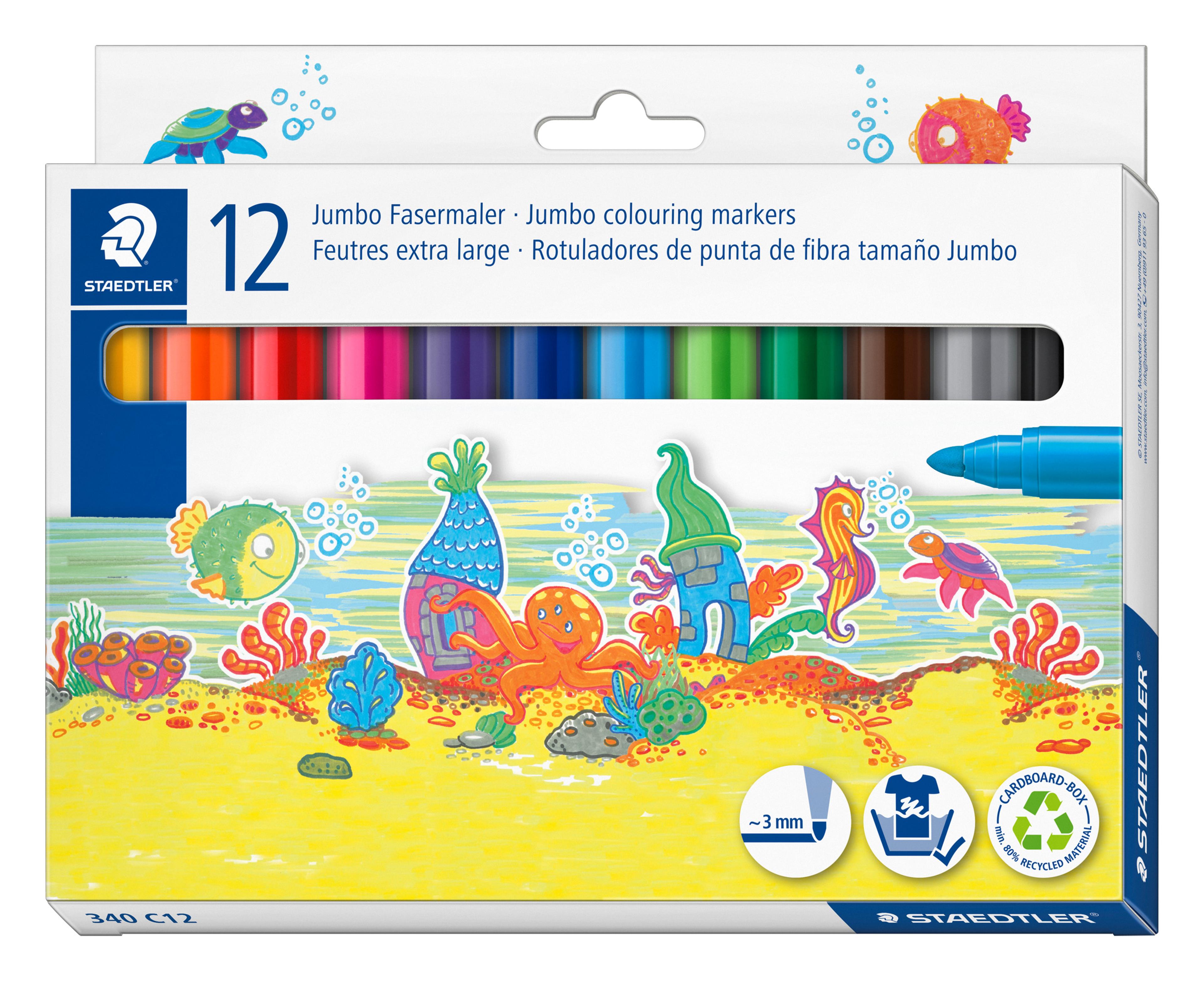 STAEDTLER Noris 340 Jumbo Pen - Pack of 12
