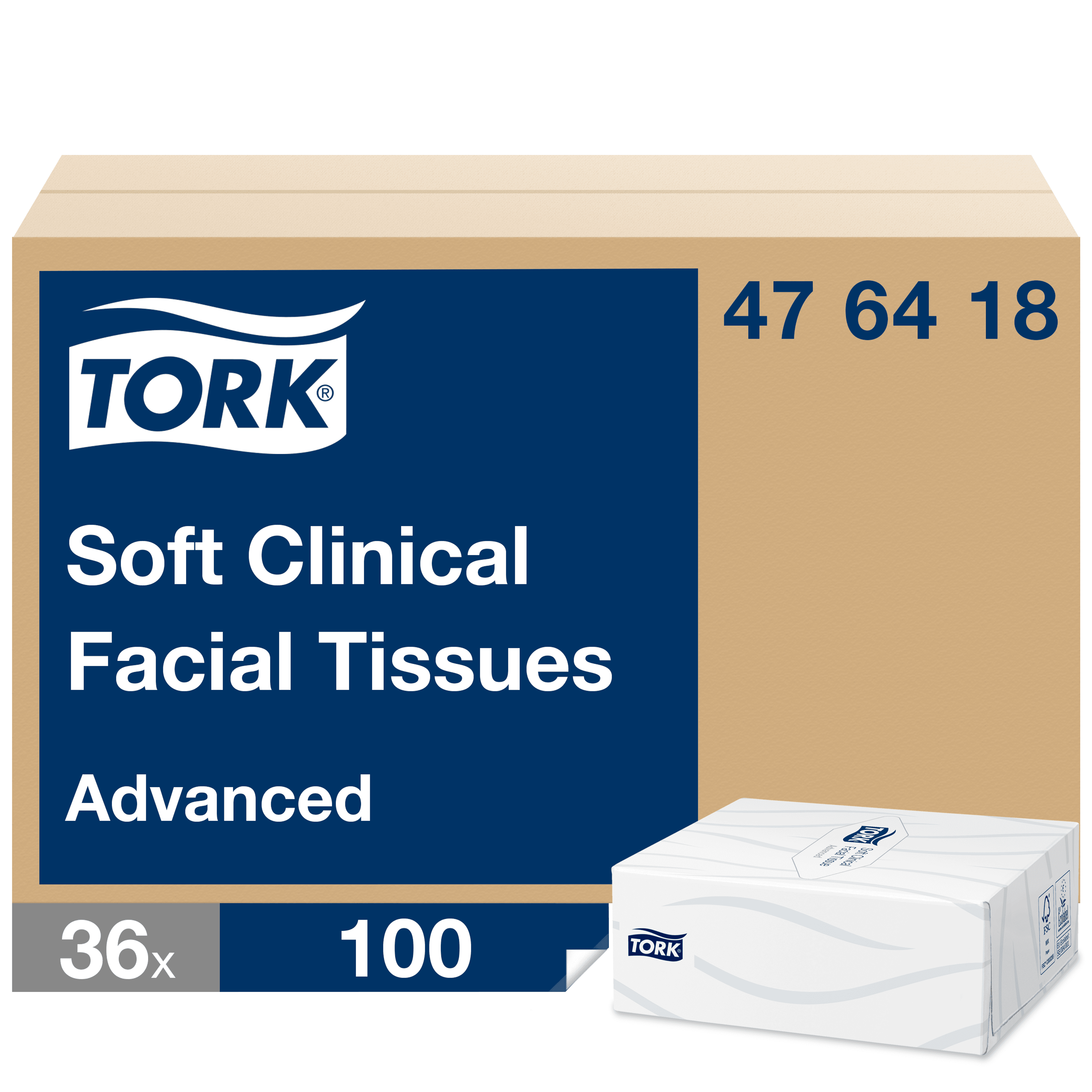 TORK Clinical Tissues - White - Pack of 36