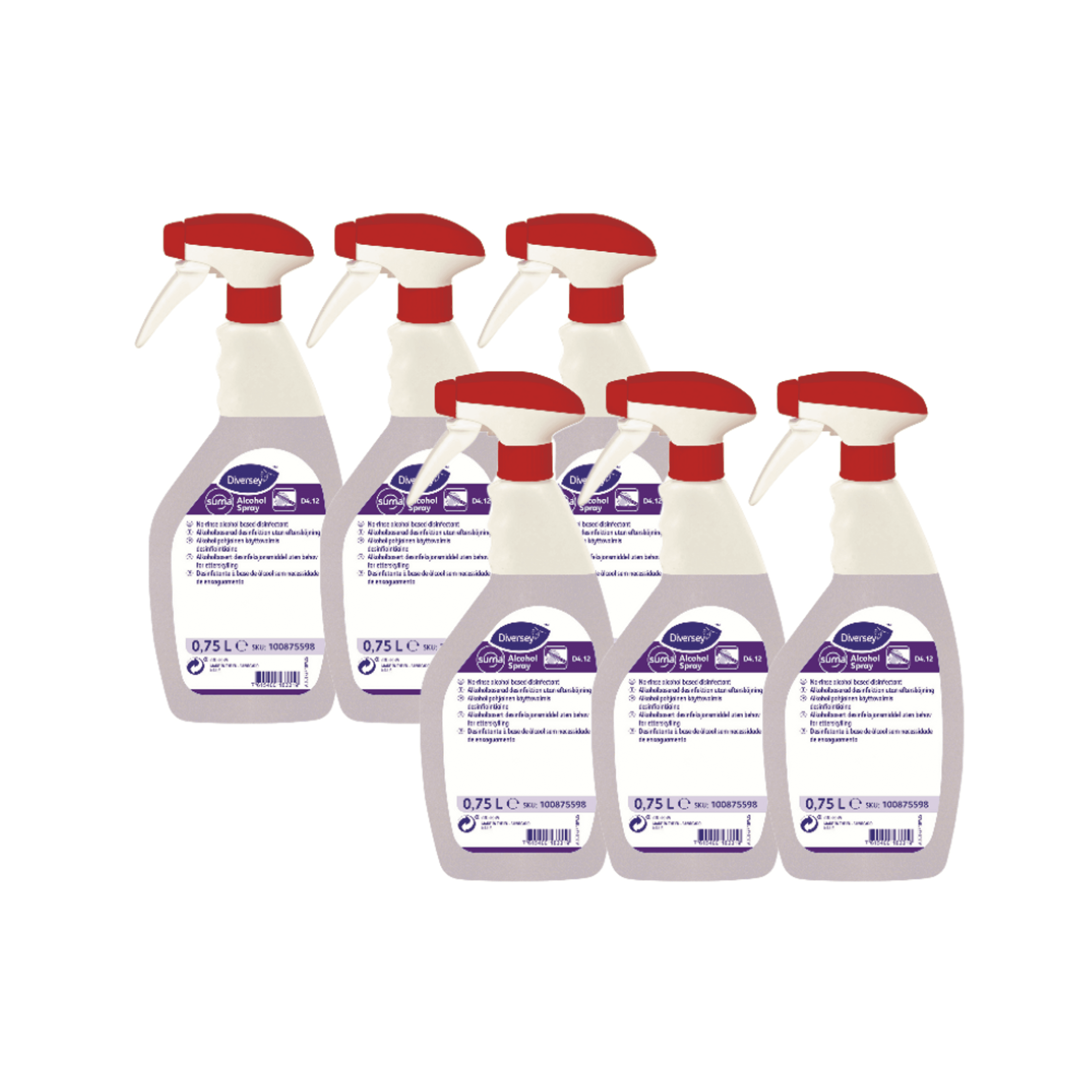 Diversey Suma Alcohol Spray - 750ml - Pack of 6