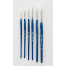 White Synthetic Sable Brushes - Round - Assorted Sizes - Pack of 50