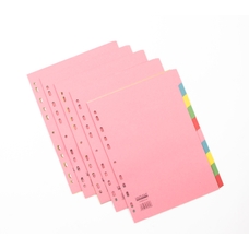 Classmates Multi-Hole Punched Index Dividers  - A4 - Pack of 25