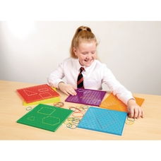 edx education Double-Sided Geoboards - Pack of 6