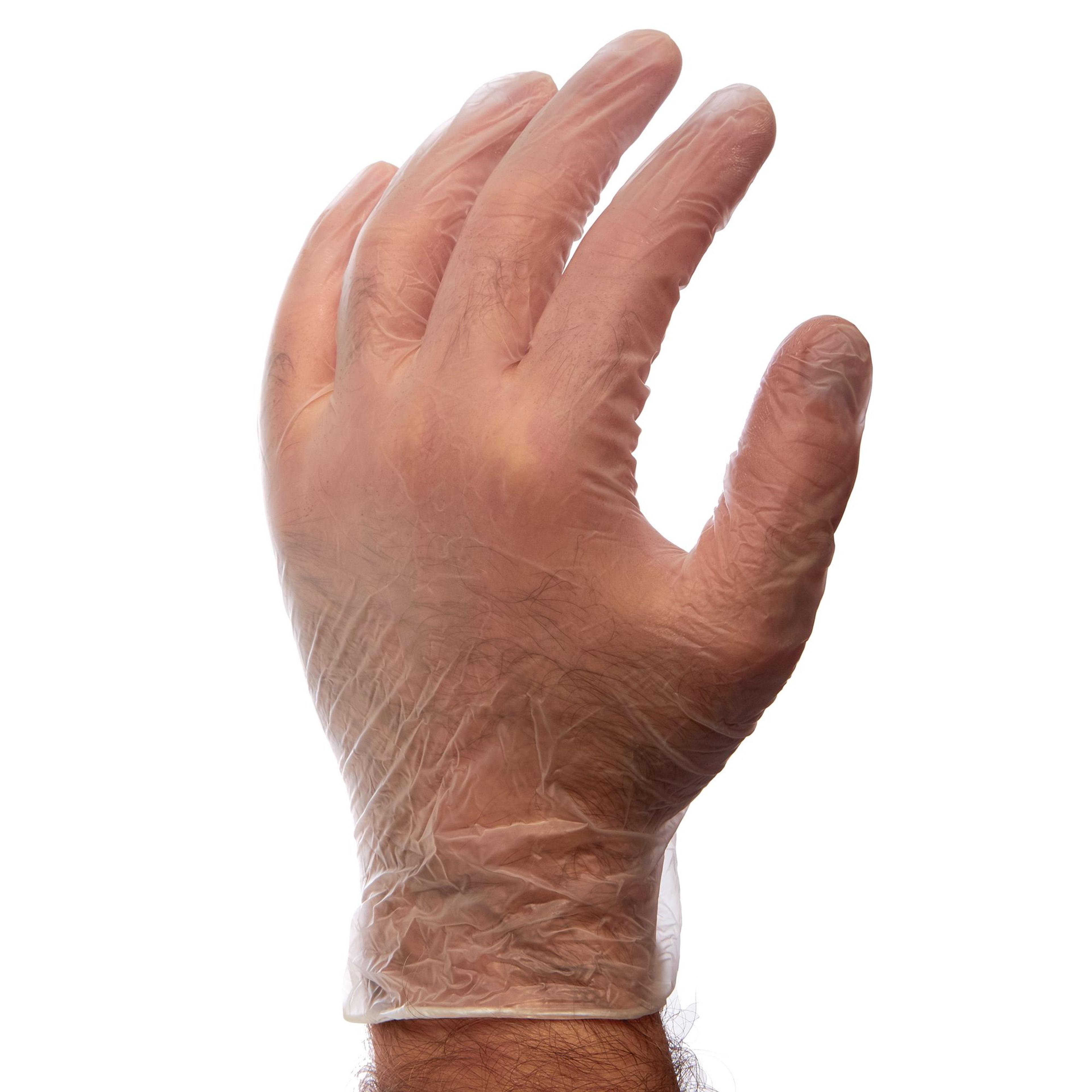 Polyco Medium Clear Powder Free Vinyl Disposable Gloves - Pack of 100