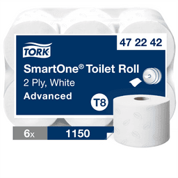 TORK SmartOne Toilet Rolls - 2 Ply - Pack of 6