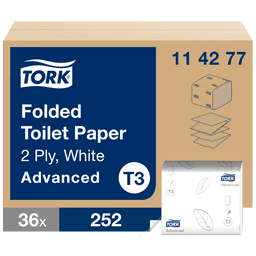 TORK Bulk Pack Folded Toilet Tissues - 2 Ply - Pack of 36
