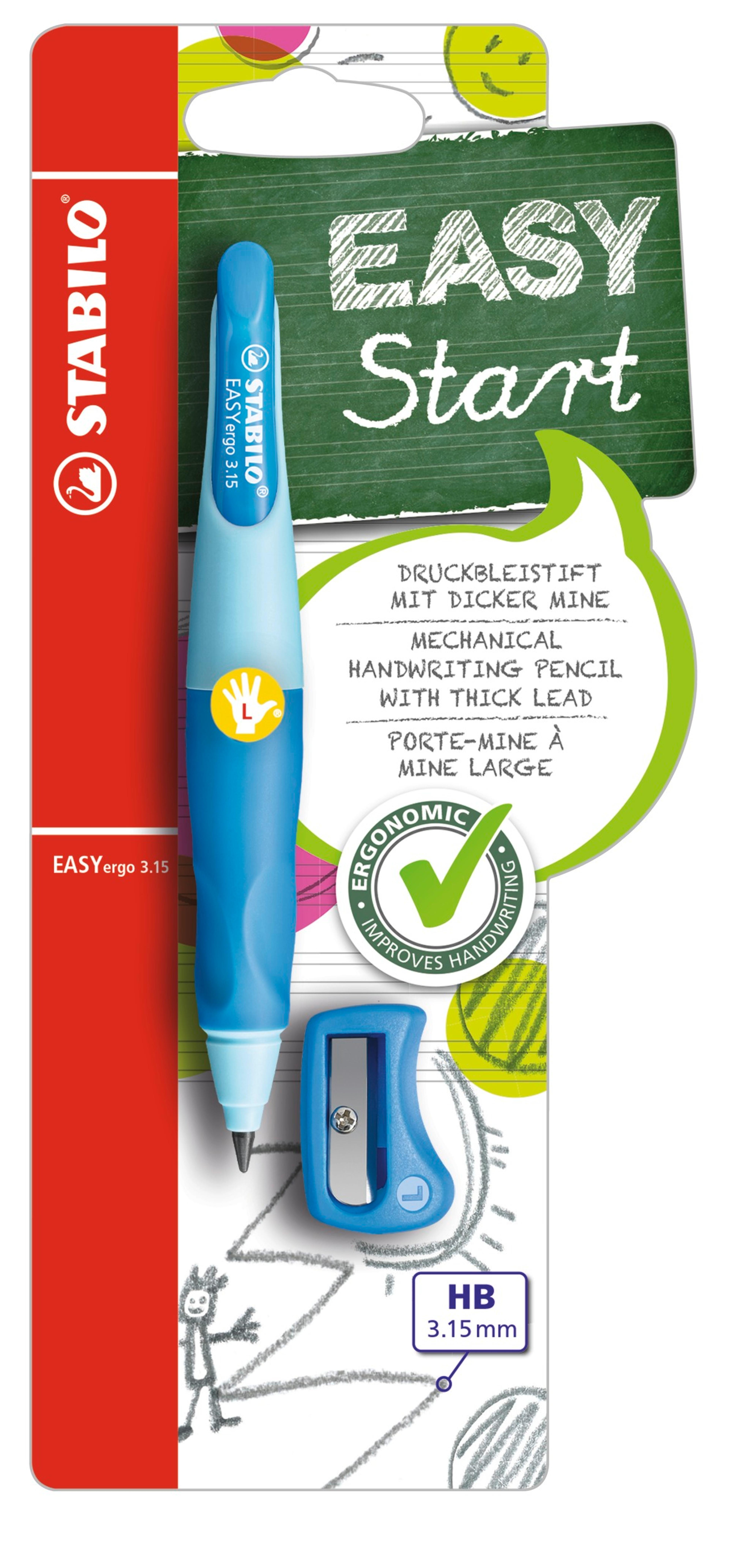 STABILO EASYergo HB Refillable Learner Pencils - Left Handed 