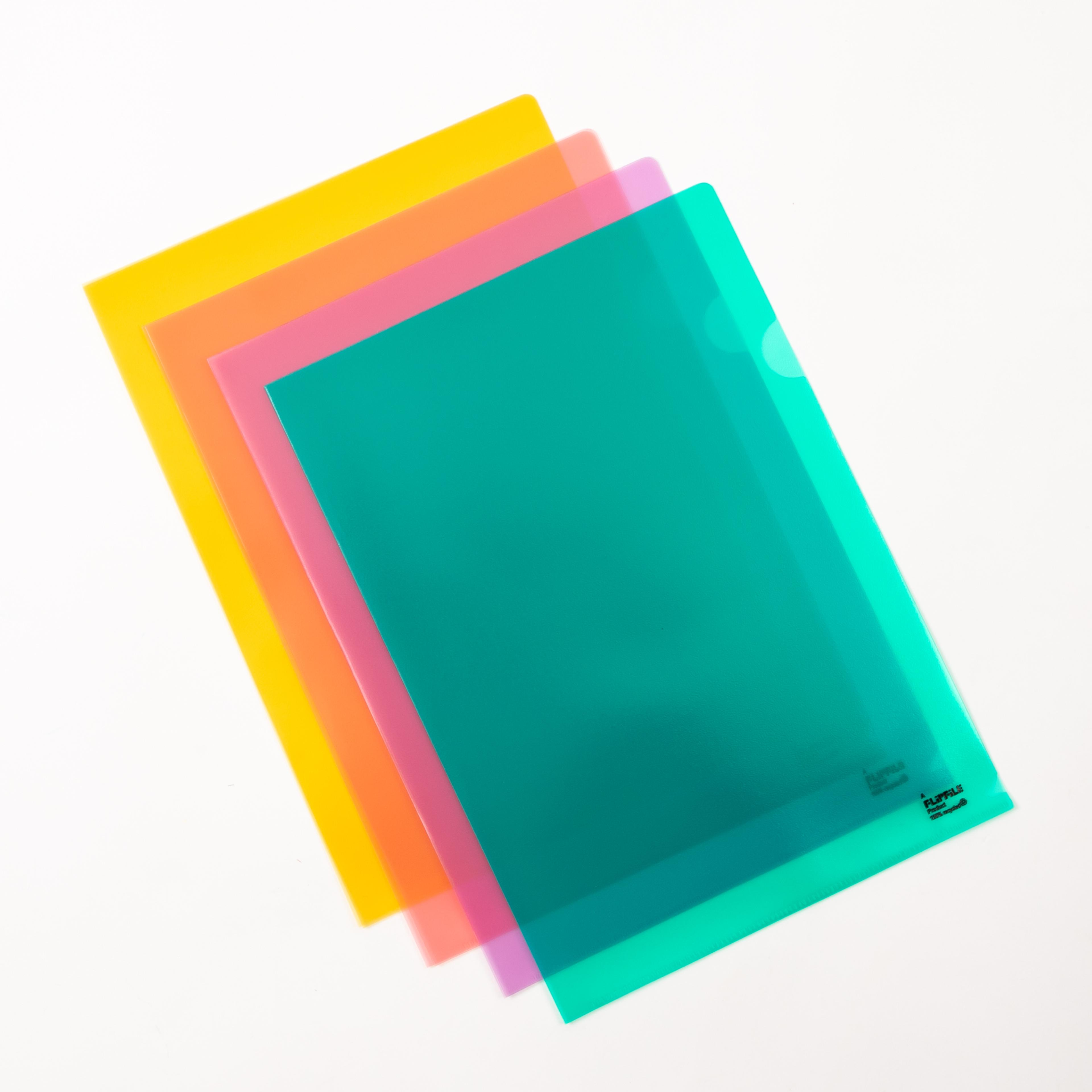 FlipFile Recycled Cutflush Folder - A4 - Assorted - Pack of 25