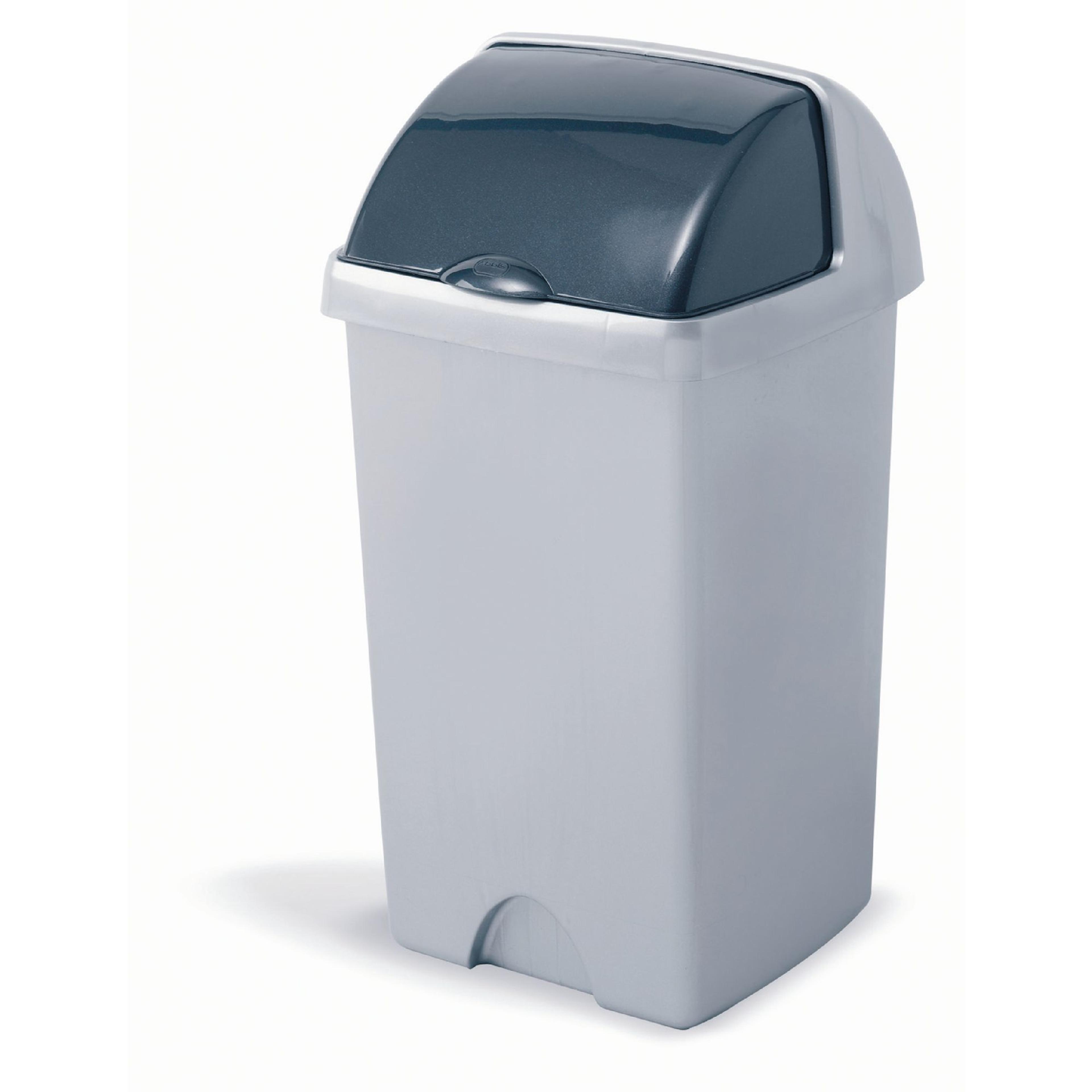 Addis Waste Bin Roll Top Lid - Grey - 25 Litre