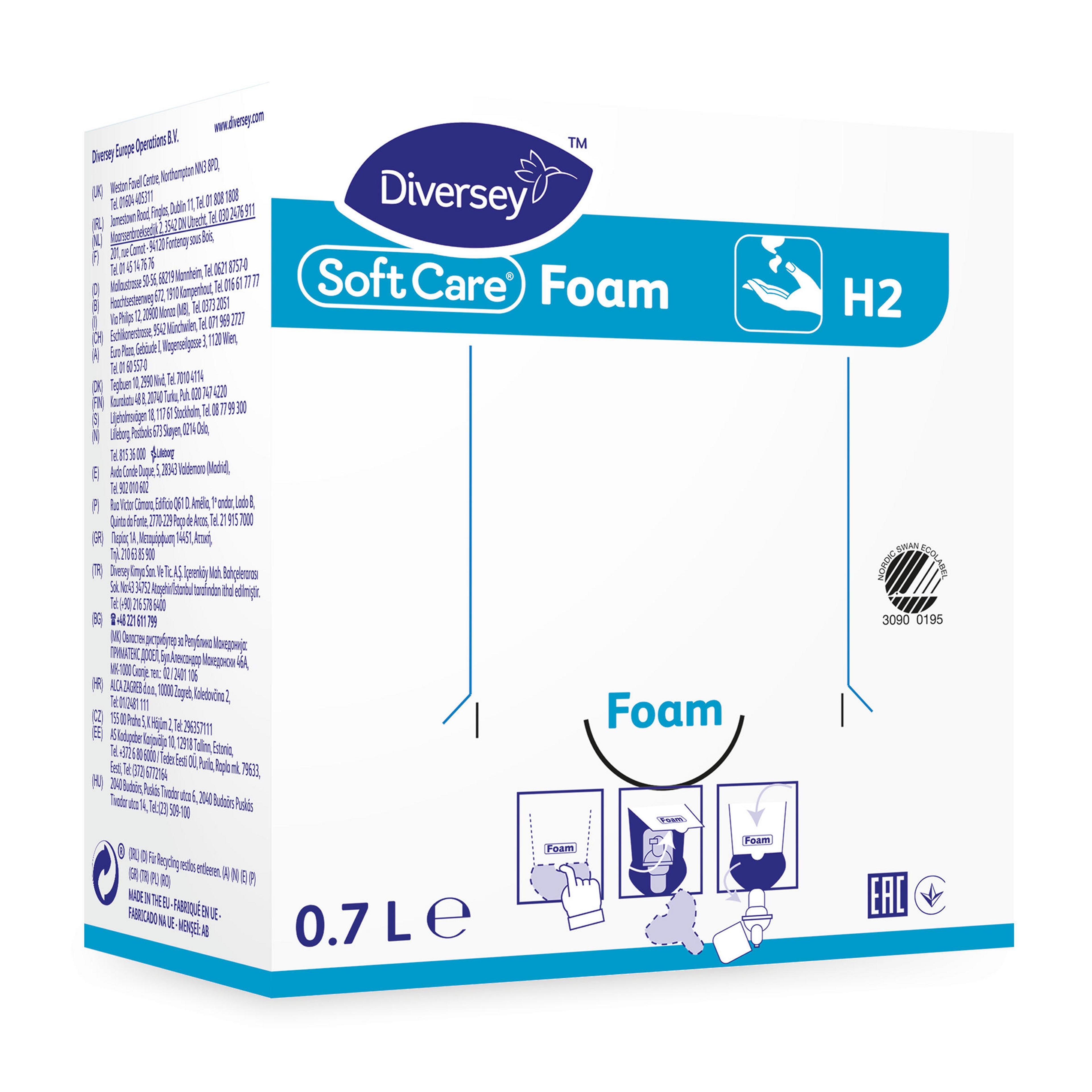 Soft Care H2 Foam Soap - 700ml - Pack of 6
