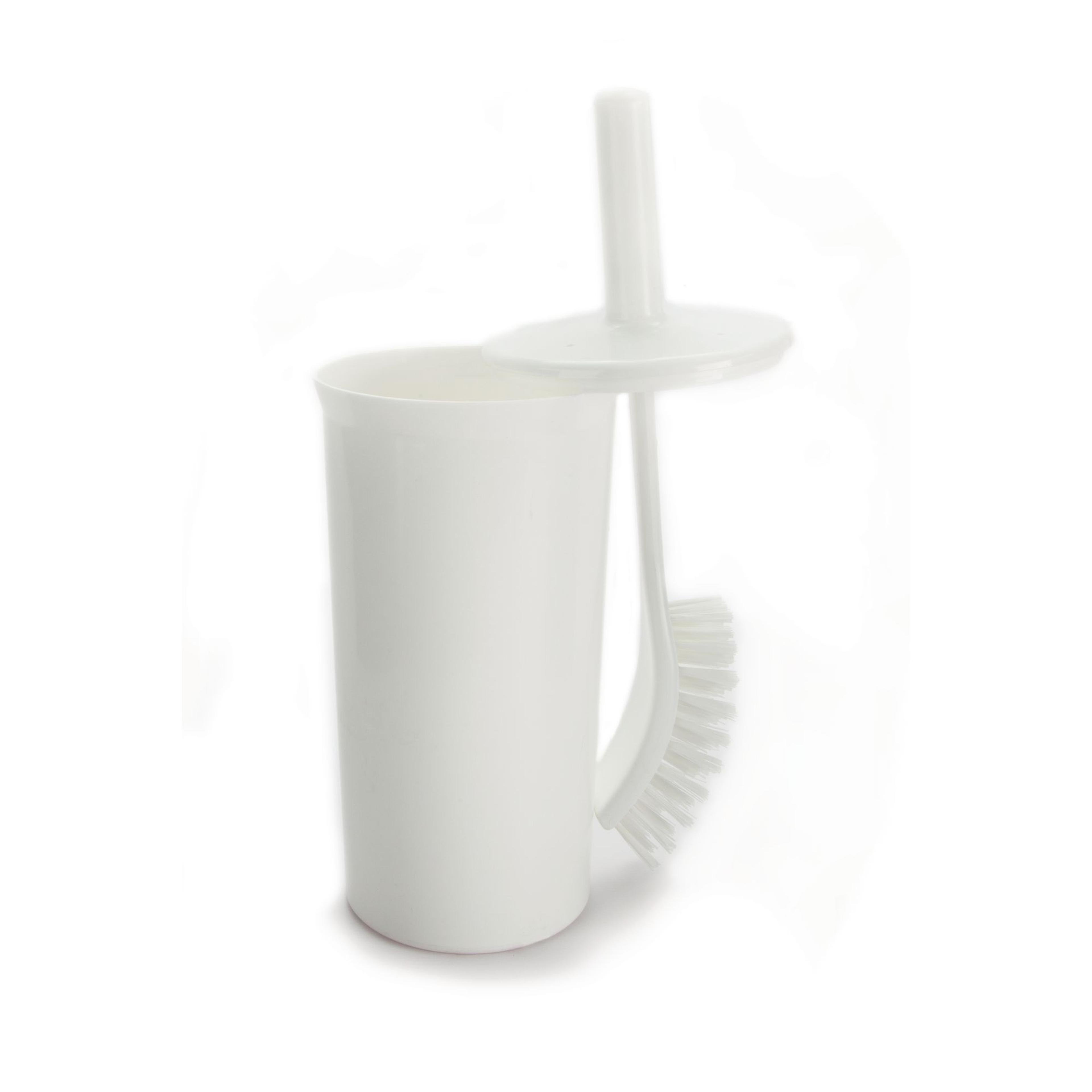 Toilet Brush with Closed Holder Set