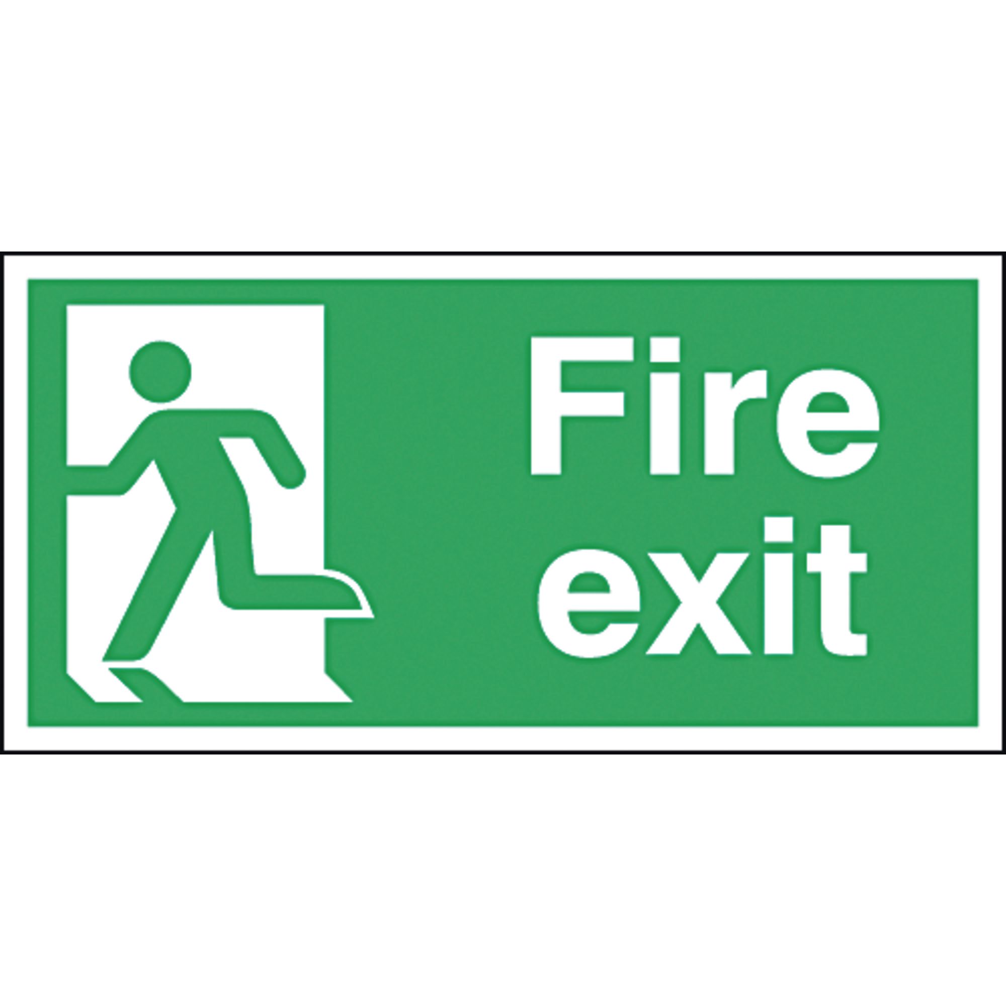 Sign Fire Exit Left Self Adhesive
