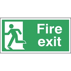 Safety Signs - Fire Exit Left - 150 x 300mm S/A