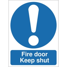 Safety Signs - Fire Door Keep Shut - 100 x 75mm S/A
