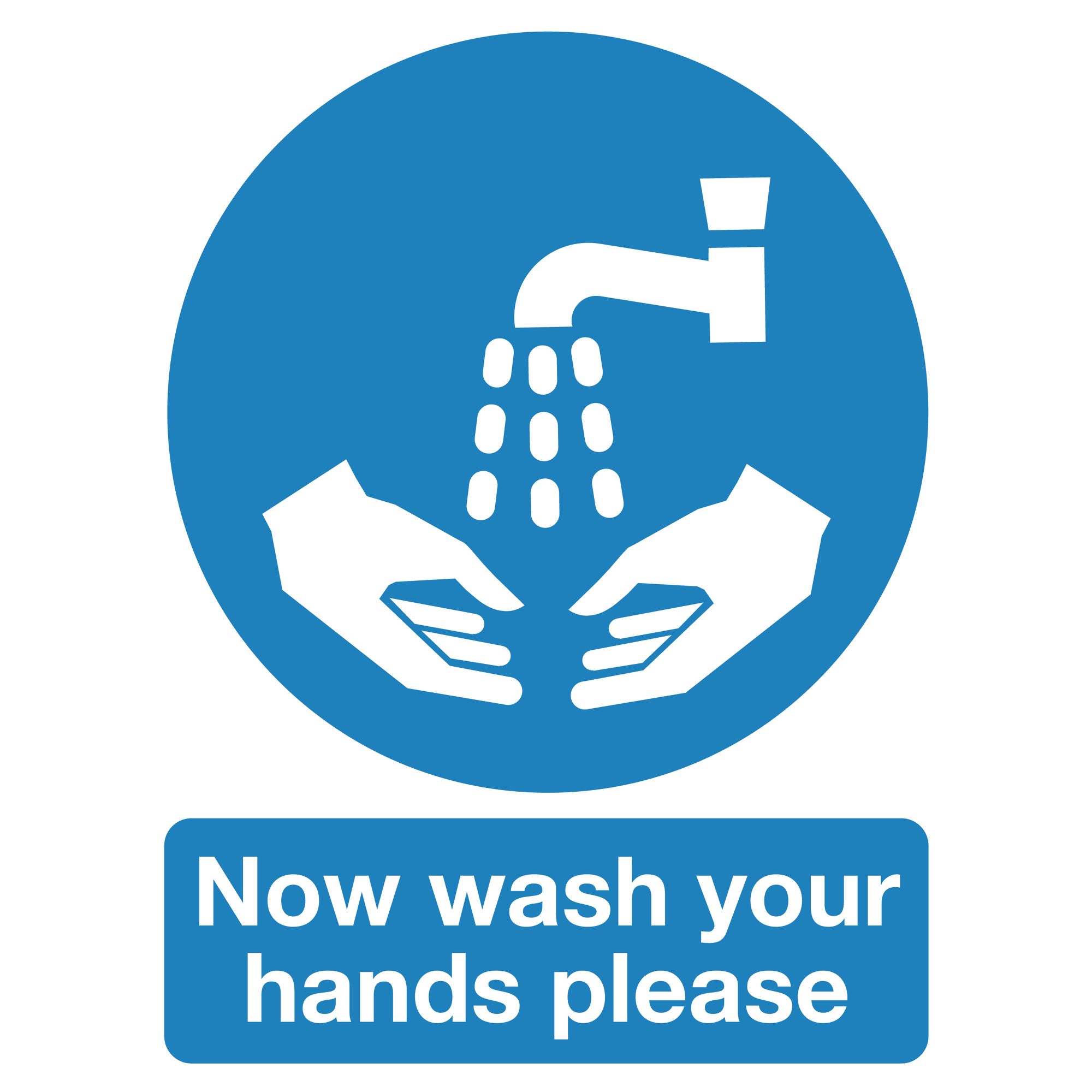 Sign Wash Your Hands Self Adhesive