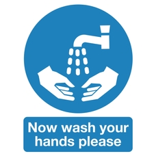 Safety Signs - Wash Hands - 210 x 148mm S/A