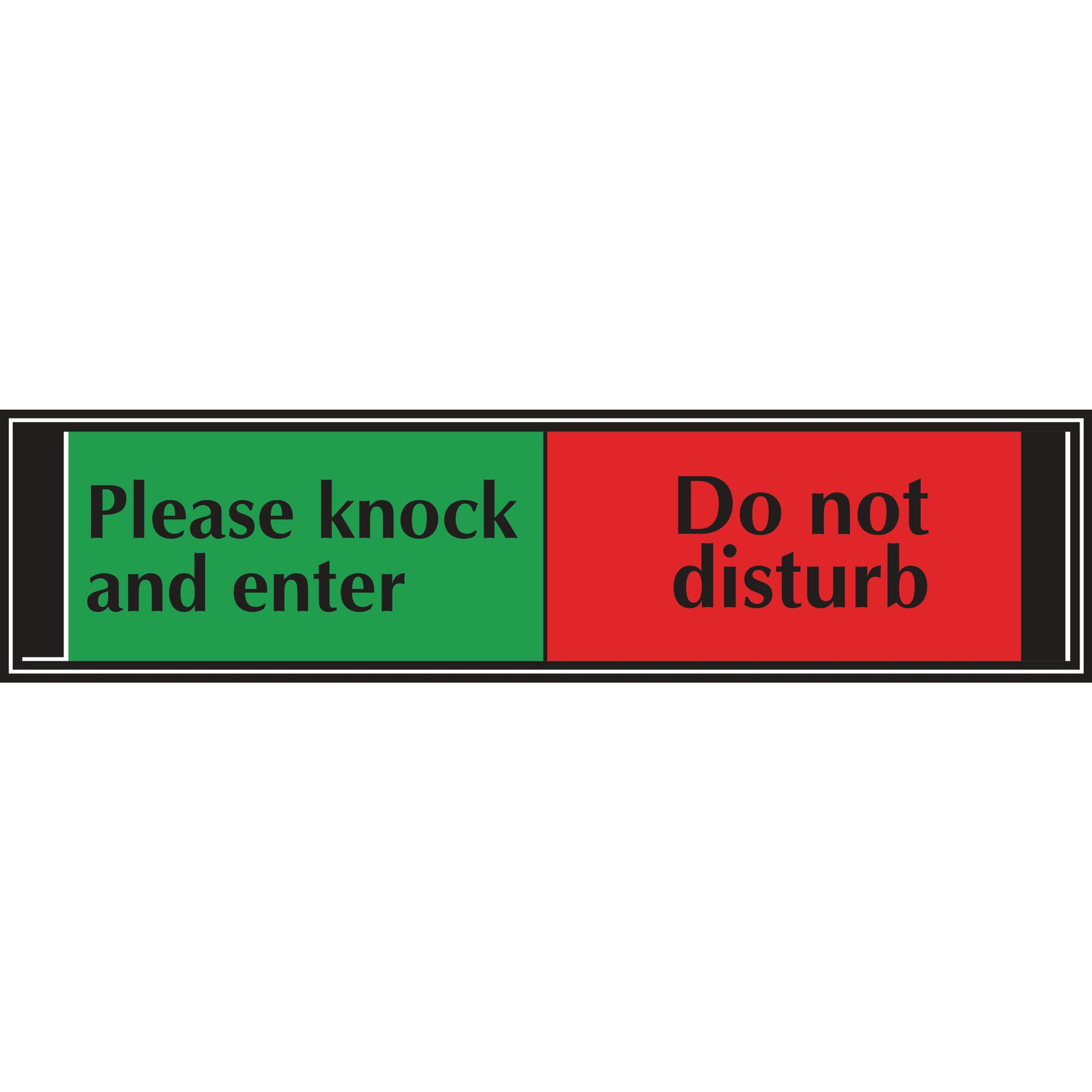 Do Not Disturb/Enter Slider Signs - 50 x 200mm